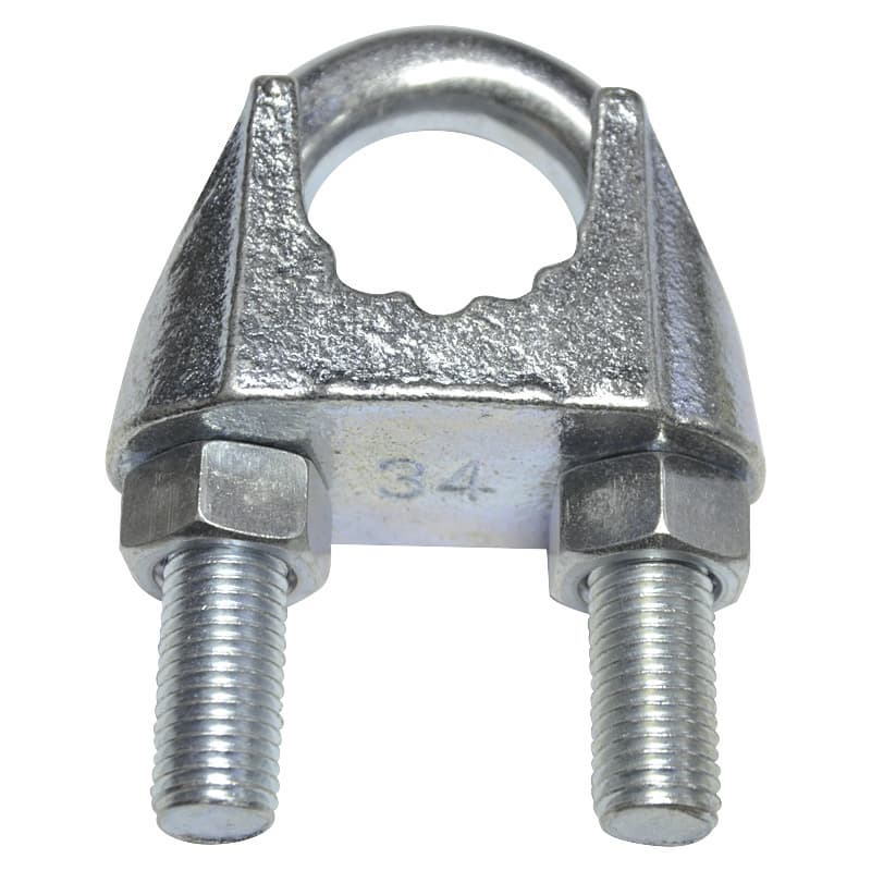 DIN 741 MALLEABLE WIRE ROPE CLIPS WITH GROOVE_ zinc plated